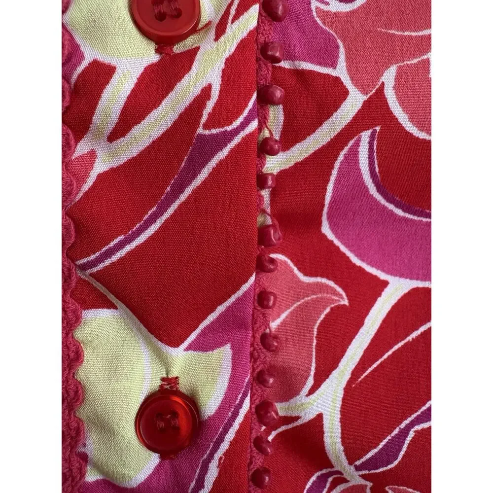 Moda Posa Button Down Dress Size Small Retro Barbiecore Groovy‎ Resort Wear